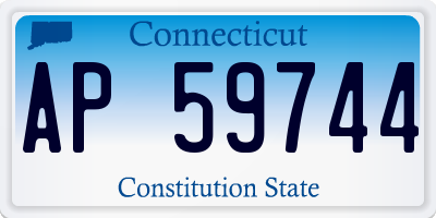CT license plate AP59744