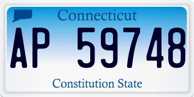 CT license plate AP59748