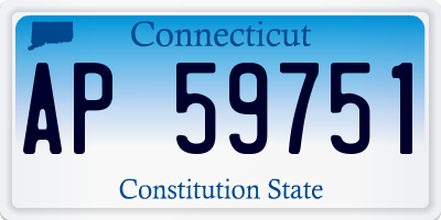 CT license plate AP59751