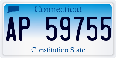 CT license plate AP59755
