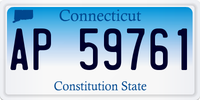 CT license plate AP59761