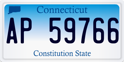 CT license plate AP59766