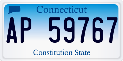CT license plate AP59767