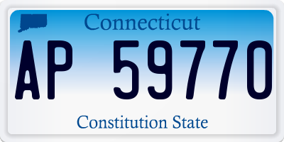 CT license plate AP59770
