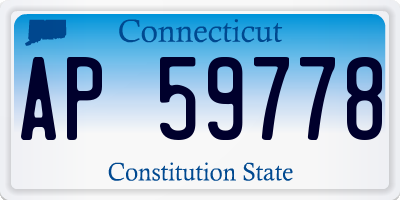 CT license plate AP59778