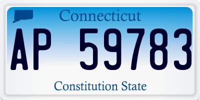CT license plate AP59783