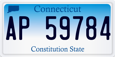 CT license plate AP59784
