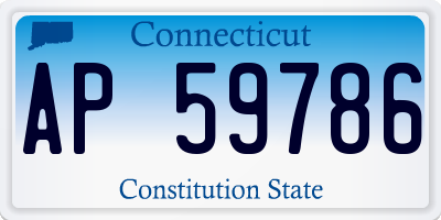 CT license plate AP59786