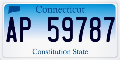 CT license plate AP59787