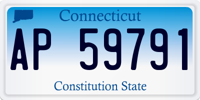 CT license plate AP59791