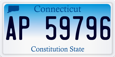 CT license plate AP59796