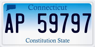 CT license plate AP59797