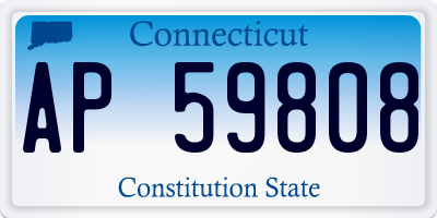 CT license plate AP59808