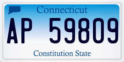 CT license plate AP59809