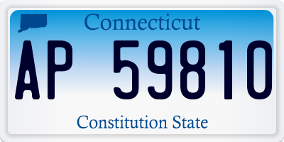 CT license plate AP59810
