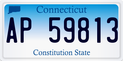 CT license plate AP59813