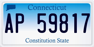 CT license plate AP59817