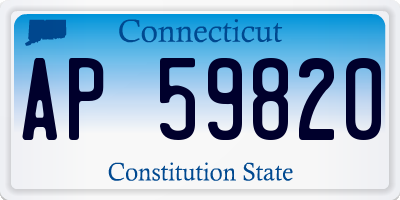 CT license plate AP59820