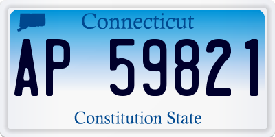 CT license plate AP59821