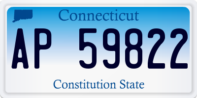 CT license plate AP59822