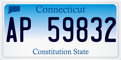 CT license plate AP59832