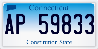 CT license plate AP59833