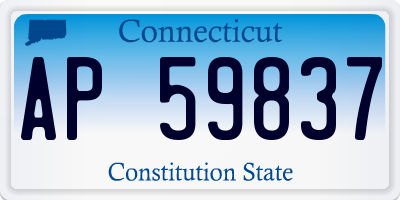 CT license plate AP59837