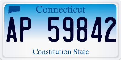 CT license plate AP59842