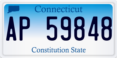 CT license plate AP59848
