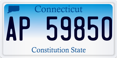 CT license plate AP59850