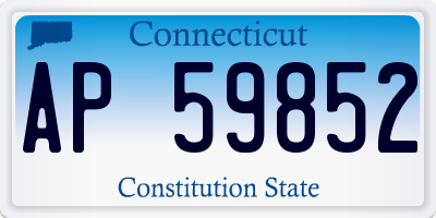 CT license plate AP59852