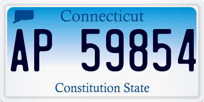 CT license plate AP59854