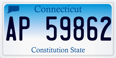 CT license plate AP59862
