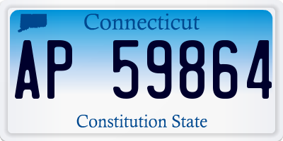 CT license plate AP59864