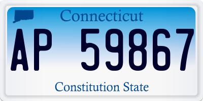 CT license plate AP59867