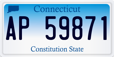 CT license plate AP59871