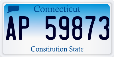 CT license plate AP59873