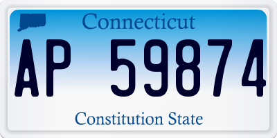 CT license plate AP59874