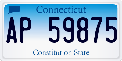 CT license plate AP59875