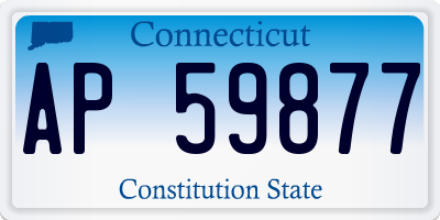 CT license plate AP59877