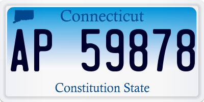 CT license plate AP59878