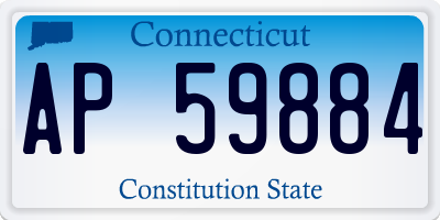 CT license plate AP59884