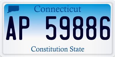 CT license plate AP59886
