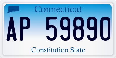 CT license plate AP59890