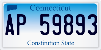 CT license plate AP59893