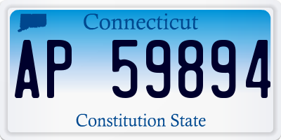 CT license plate AP59894