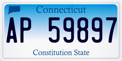 CT license plate AP59897