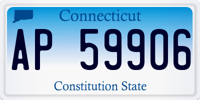 CT license plate AP59906