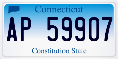 CT license plate AP59907