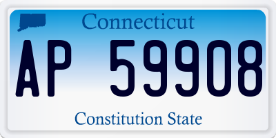 CT license plate AP59908